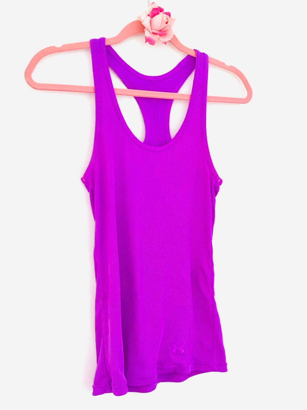 💕Pretty Ribbed Purple Racerback Tank Top SZ S - Picture 8 of 10